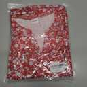 WIHOLL Dresses for Women 2025 Casual Summer V Neck Wedding Guest Dress Short Sleeve Fashion Beach Vacation Clothes, Size L