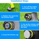String Trimmer Spool Replacement for Ryobi One Plus AC14RL3A 18V 24V 40V, 11ft 0.065" Auto-Feed Cordless Weed Eater Spools Line with AC14HCA Cap Covers Parts (13 Spools, 2 Cap)