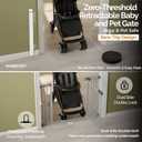 Retractable Baby Gate - 72" Wide Mesh Dog Gate with Support Rods - 34" Tall for Stairs, Doorways, Hallways - Drill or No-Drill - Pet & Cat Gate - Outdoor/Indoor (White, 5.91 Feet)