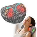 Back Massager for Pain Relief, Birthday Day Gifts for Women Men FSA Eligible HSA, Cordless 120min Neck and Back Massager, Plush Skin-Friendly Kneading Massage Pillow for Full Body Relaxation