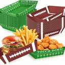 50Pcs Football Party Supplies, 5lb Football Food Plates, Football Paper Trays Disposable Bowls Nacho Trays, Football Theme Party Favors for Gameday, Carnivals, Birthday, Sport, Party Decor