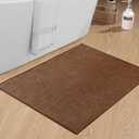 chakme Bathroom Rugs Mat 36x24, Ultra Thin Non Slip Bath Mat Large Quick Dry Absorbent Bath Mat for Bathroom Floor, (Rust, 36"x24")