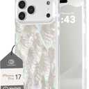 Cocomii Rectangle Case for iPhone 17 Pro, Compatible with MagSafe, Natural Real Mother of Pearl