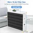 20x25x5 MERV 16 Air Filter Compatible with Lennox HCC20-28 MERV 16 Furnace Filter for HVAC System, Part Number HCF20-16, HCF20-10, 2 Pack