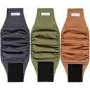 Langsprit Male Belly Bands for Dogs (Pack of 3) - High Absorbing Dog Wraps Male Washable - Reusable Small Doggy Doggie Puppy Dog Diapers S Size ColorZLH