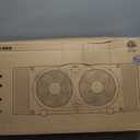 shinic Window Fan with Reversible Airflow Quiet, Twin 9" Blades, Full Remote Control, 3 Functions-3 Speeds, Bathroom Kitchen Window Exhaust Fan, Width Adjustable (From 23.8" to 37") ETL Certified