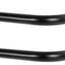 TANGWIN Black Wrap Around Curtain Rods 2 Pack:Blackout Heavy Duty Adjustable Window Curtain Rod for Bedroom Kitchen,Modern Decorative Curved French Metal Drapery Rods Easy Install,Matte Black 48-90"