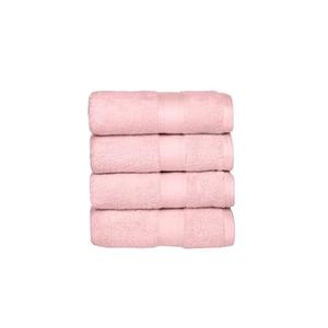 Casa Lino 100% Cotton Hand Towels for Bathroom - Soft, Highly Absorbent & Quick Dry Kitchen Towels - Gym Towel Set - Travel Towel Set - 24" x 16" - Pack of 4 - (Blush Pink)