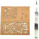 Acxico 1Set DIY Decoration Weathering Airbrush Stencils Tools for 1/35 1/48 1/72 Scale Model