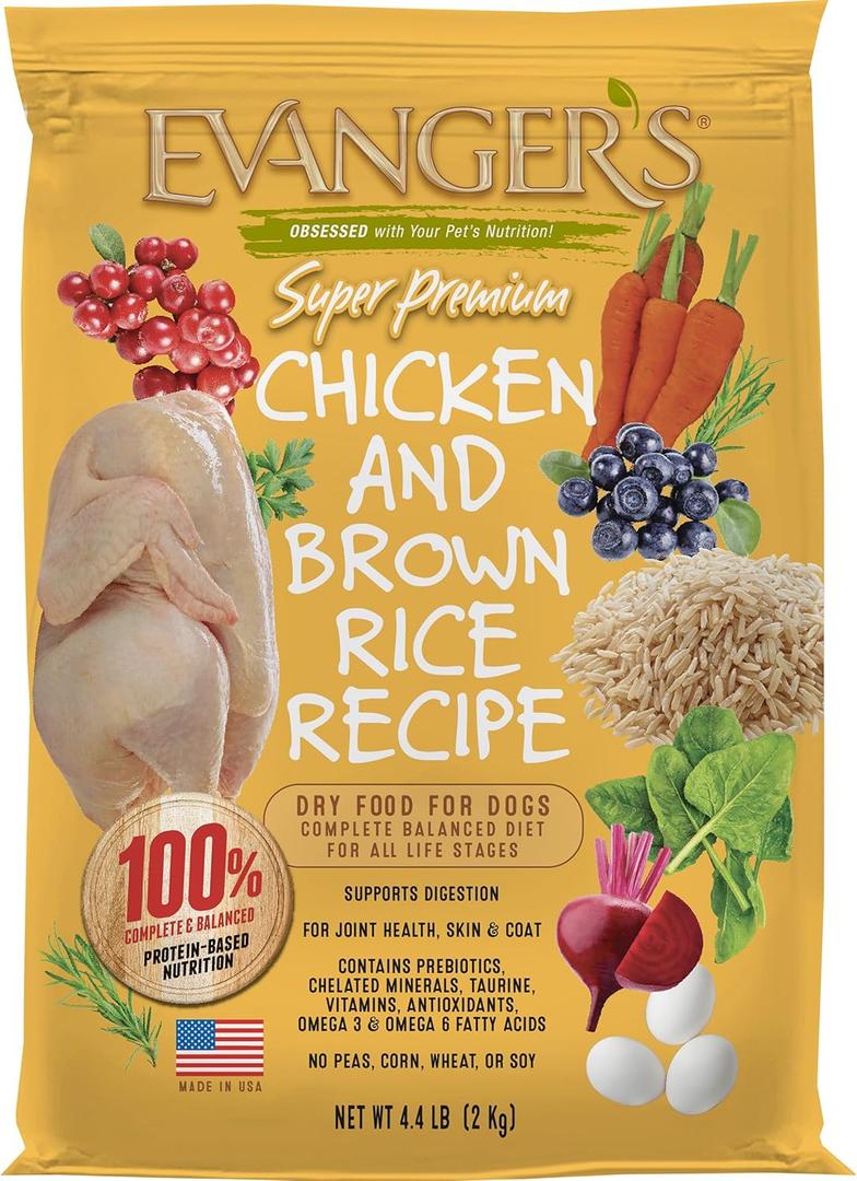 EVANGER'S Chicken Brown Rice 4.4-LB, EXP: 06/21/26
