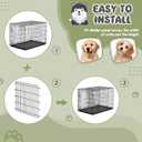 Tandefio 2 Pack Dog Crate Divider Panel for 42 Inch Crates - Adjustable Metal Pet Kennel Divider for Large, Medium & Small Dogs | Easy Installation & Secure Design (26 x 26.8 Inches)