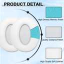 Replacement Ear Pads for Sennheiser HD 4.50BT, HD 4.50BTNC, HD 4.50SE, HD 4.40BT, HD 4.30G, HD 4.20S, HD 458BT, HD 450BT, HD 400S, HD 350BT, HD300, Headphones Ear Cushions Cups Covers (White)