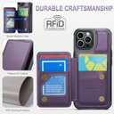 Vinich for iPhone 12 Pro Max Wallet Case with Card Holder, RFID Blocking Credit Slots Kickstand Shockproof Phone Cover Fit for iPhone 12 Pro Max 6.7" Purple