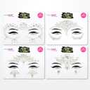 Face Gems Adhesive Glitter Jewel Tattoo Sticker Festival Gems Rave Party Body Make Up (GLOW IN THE DARK)