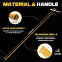 KJE Aluminum Magnesium Alloy Bull Float Concrete Tools 48 x 8 inch, Round End, Board Kit trowel Tool Cement Tools Float Bracket Concrete Tools with 48 inch Handles x 4,Screeding tool kit