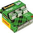Scotch Magic Tape, Invisible, Holiday Supplies and Gift Wrap Tape, 3 Rolls with Dispensers, Great for Christmas Crafts Pack of 3