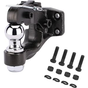 10-Ton Pintle Hook Trailer Hitches Receiver Hook Combination 2 Hitch Ball with Mounting Kit, 7000 lbs