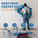Carpet Protection Film 24" x 200' Self-Adhesive Clear Plastic Floor and Carpet Protector for Stairs, Rugs, and hallways, Heavy-Duty Tear-Resistant Shield
