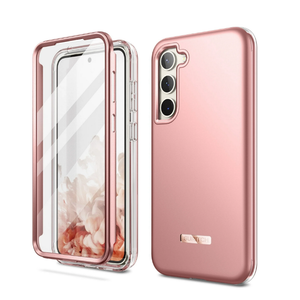 Suritch Cell Phone Case for Samsung Galaxy S23 Plus with Built-in Screen Protector and Dual-Layer Protection, Rugged Full Body Shockproof Protective Cover, ( Rose Gold )
