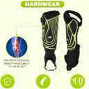 Soccer Football Shin Guards with Ankle Protection, Super Protective Flexible Low-Profile Adult, Youth, Junior, M