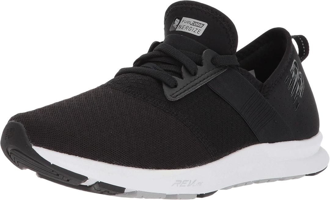 New Balance Womens FuelCore Nergize V1 Sneaker (5, Black/White)