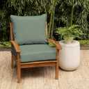 Arden earthFIBER Outdoor Deep Seat Cushion Set, 24 x 24, Rain-Proof, Fade Resistant, Deep Seat Bottom and Back Cushion for Chair, Sofa Sage Green Texture