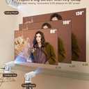 Electric FocusMagcubic Mini Projector 4K Support, Portable Projector with WiFi 6 and Bluetooth 5.4, Smart Proyector, 5W Soundbase Speaker, 180Rotation for Home Theater