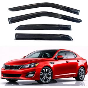 KPY Rain Guards Fit for 2011-2015 Kia Optima, Out-Channel Window Visors Vent Wind Deflectors 4PC, Car Accessories for 11-15 Optima