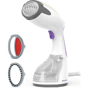 BEAUTURAL Steamer for Clothes, Portable Handheld Garment Fabric Wrinkles Remover, 30-Second Fast Heat-up, Auto-Off, Large Detachable Water Tank (Purple)