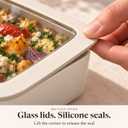 Glass Food Storage Containers with Lids, 20-Piece Set, Crema
