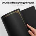 SUNEE Certificate Holders(Black, 150 Packs), Diploma Covers Gold Foil Border, for Letter Size 8.5x11 Certificates, Cardstock, Document Papers