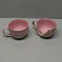 Bosmarlin Large Ceramic Coffee Mug Set of 2, Stoneware Jumbo Latte Mugs Tea for Office and Home, 16 Oz, Dishwasher and Microwave Safe(Pink, 2)