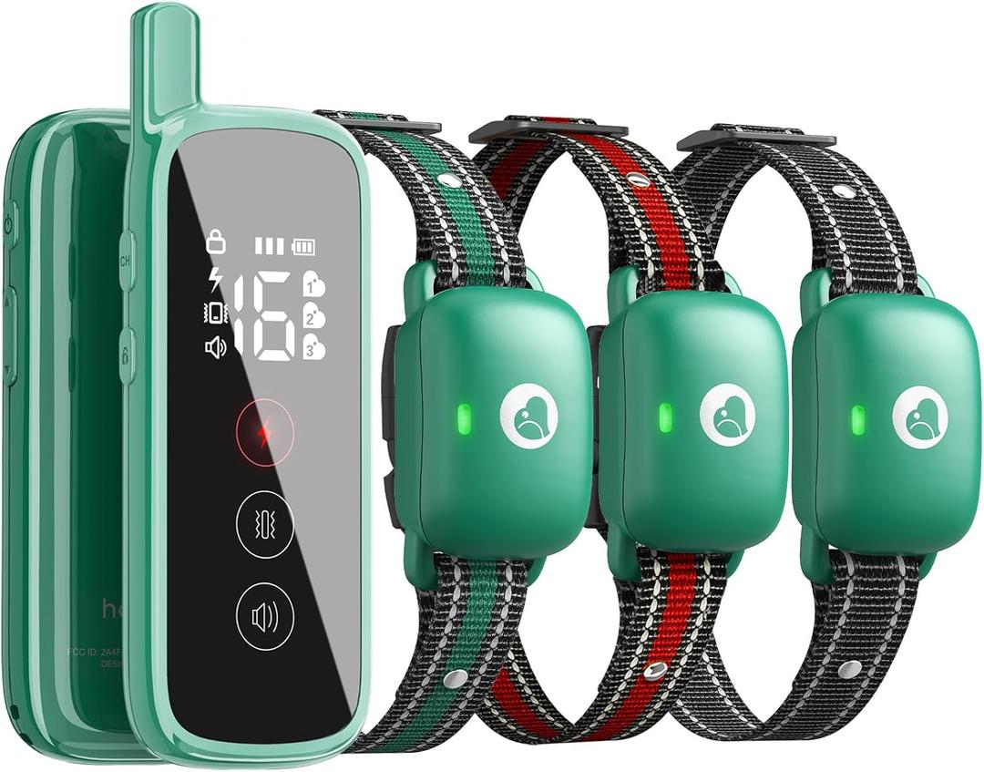 Touch-Screen Dog Shock Collar with Security Lock, 2600FT Dog Training Collar Features 3 Training Modes, Rechargeable & Waterproof, Suits Dogs of All Breeds and Sizes