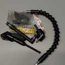 17pcs Flexible Drill Bit Extension, Include 3pcs Rotatable Socket Adapter 2pcs Hex Shank 105 Right Angle Drill Attachment 10 Short Screwdriver Bits Bendable Extension and 90 Angled Bits