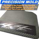 4 PCS Plus Size Carbon Fiber Pattern Car Mud Flaps, Splash Guard, Fit for Full-Size Suvs, Pickup, Truck, Rvs, and Freight Caravans All-Weather with Wide Body and Scratch/Abrasion Resistance