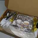 Jenaai 96 Pcs New Year Eve Party Supplies 2026 Happy New Year Eve Party Favors Include Paper Glasses Cone Hats Black Silver Gold Headbands Blowers Noisemakers for Holiday Decors Photo Prop Accessories