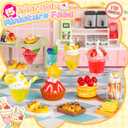 Alritz Making Miniature Food Toys Set, Mini Desserts Drinks Maker Craft Kit, DIY Simulated Strawberry Cake Pretend Play Food Set for Kids Teens Adults Ages 8 9 10+, Birthday Party Gift