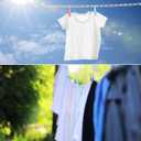 uxcell Windproof Clothesline, 8M 26ft Plastic Non-Slip Clothes Drying Rope Portable Travel Clothesline for Courtyard Outdoor Laundry Camping, Grey (Gray)