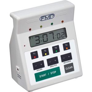 FMP Digital 4 Channel Commercial Kitchen Countdown Timer, Water Resistant, 7-inch Height, White