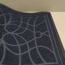 DEXI Front Door Mat Outside Entrance, Heavy Duty Non Slip Low Profile Doormat for Entryway, Trap Dirt and Moisture Welcome Mats, Easy Clean, Patio, Garage, 3x2, Blue