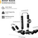 Kayak Roof Rack, Aluminum Kayak Carrier Folding J-Style Universal 4-in-1 Multifunction for Canoe, SUP, Kayaks, Surfboard Rooftop Mount on SUV, Car and Truck Crossbars