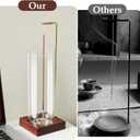 Incense Holder,Wooden Incense Holder for Sticks with 20 Incense Sticks, Anti-ash Incense Burner with Glass Ash Catcher for Meditation Yoga Spa Gift Home Decor (1 Pack)