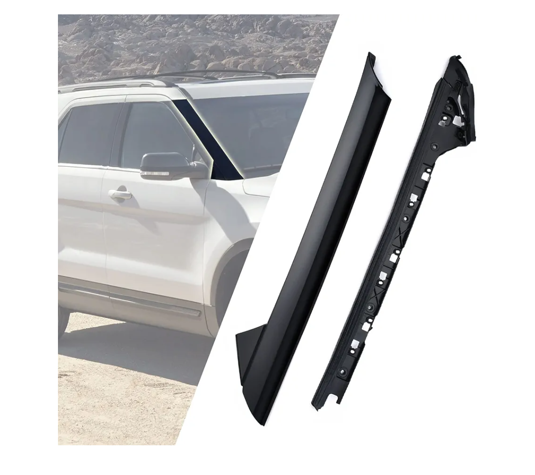 Windshield A-Pillar Molding Trim Kit Right Passenger Side Compatible with 2011-2019 Ford Explorer Replaces: 926-451, BB5Z-7803136-AA, BB5Z7803136AB, BB5Z7803136BA