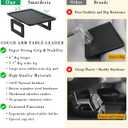 Smatdecis Couch Arm Tray Table Sofa Arm Clip Table, Armrest Tray Table Suitable for Home Drinks/Fast Food/Fruit Etc, Large Size Multi-Function Black
