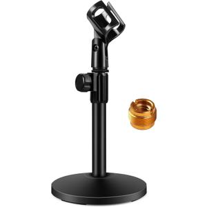 InnoGear Desktop Microphone Stand, Upgraded Adjustable Table Mic Stand with Mic Clip and 5/8" Male to 3/8" Female Screw for Blue Yeti Snowball Spark & Other Microphone InnoGear Desktop Microphone Stand, Upgraded Adjustable Table Mic Stand with Mic Clip and 5/8" Male to 3/8" Female Screw for Blue Yeti Snowball Spark & Other Microphone