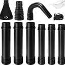 Buzzlett Universal Gutter Cleaning Kit for Leaf Blowers, 9.3 Feet Long Gutter Cleaning Tools to Easily Clear Roof Leaves and Debris, Black