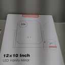 Lighted Makeup Mirror, 3 Colors for Precise Application, Touch Control Brightness Adjustment for Easy Use, with a Detachable 10x Magnifying Mirror, 12 x 10 Hollywood Vanity Mirror for Plug-in Use