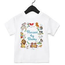 Raised by Books Toddler T-shirt: Retro Reading Nostalgia
 Small