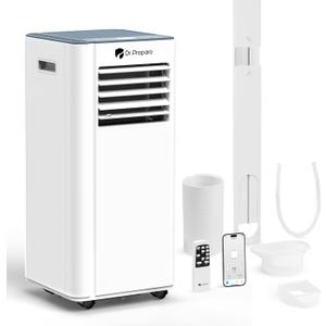 DR.PREPARE 8,000 BTU Portable Air Conditioner with WiFi, 4-in-1 Portable AC Unit, Remote Control, Fast Cooling, 24H Timers with Fan & Dehumidifier, Window kit, Cools Up to 350 sq. ft for Rooms