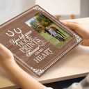 SRADMO Horse Pet Memorial Picture Frame,You Left Your Hoof Prints Forever on My Heart 108 inch Rustic Wooden Tabletop Photo Frame,Sympathy Gifts for Loss Of Horse,Passed Away Horse Memorial Gifts